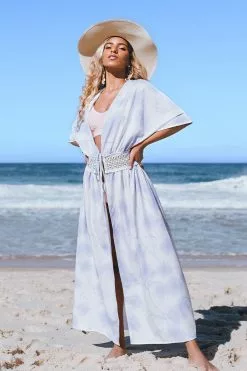 Cupshe Fatima Tie Dye Tie Waist Kimono