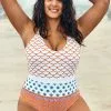 Cupshe Fish Scales Printed Plus Size One Piece Swimsuit