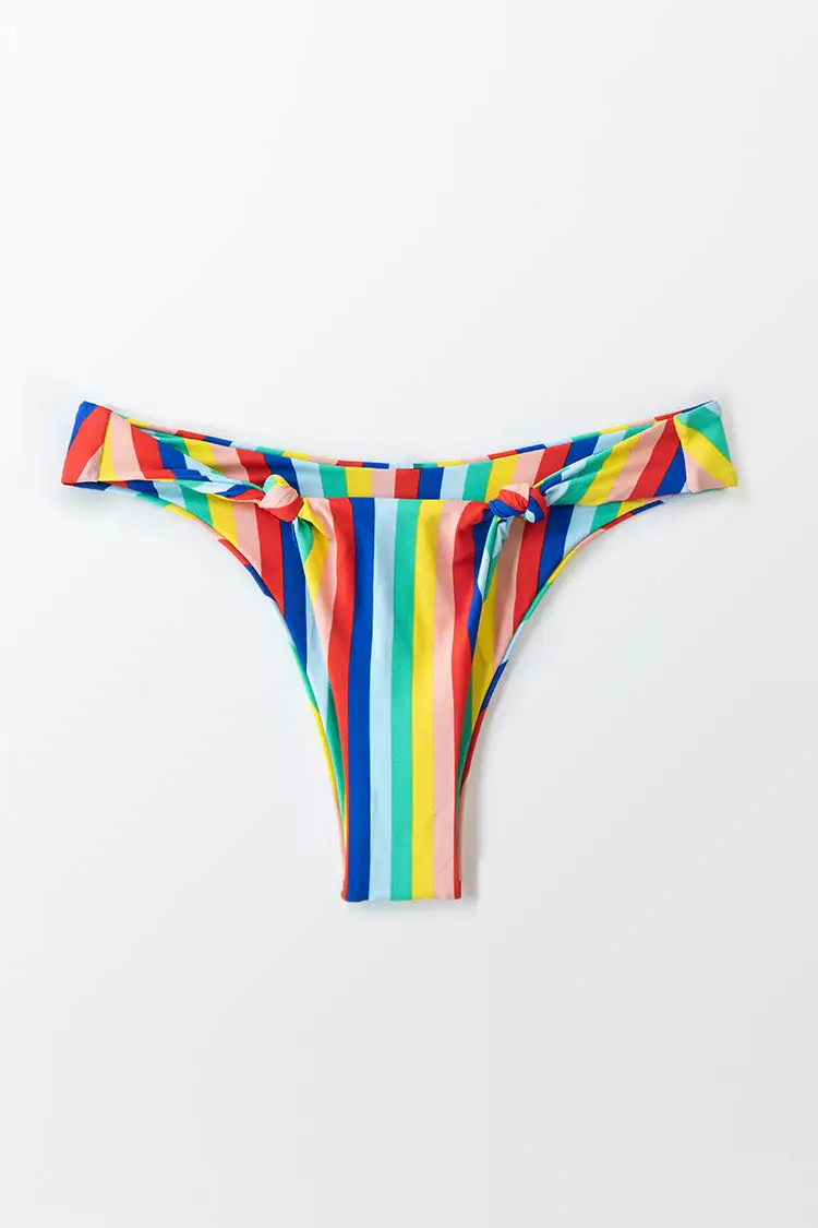 Cupshe Rainbow Knotted High Leg Bikini Bottom 3 Cupshe Rainbow Knotted High Leg Bikini Bottom - Image 3