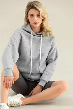 Cupshe Snow Kiss Gray Hoodie