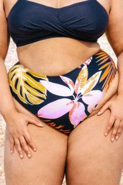 Cupshe Makayla Tropical Plus Size Bikini Bottom
