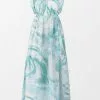 Cupshe Taryn Marble Print Elastic Cut-out Waist Dress
