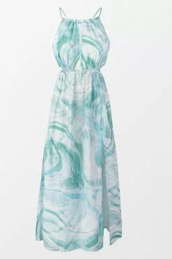 Cupshe Taryn Marble Print Elastic Cut-out Waist Dress