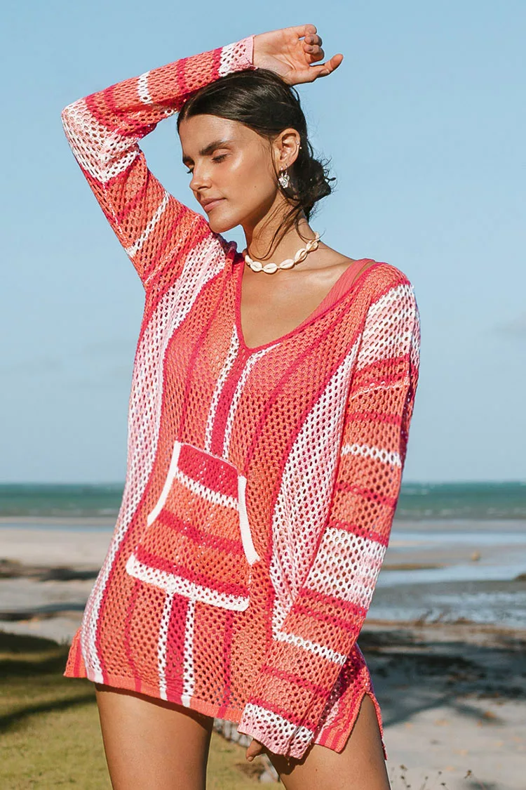 Cupshe Fernandina Stripe Crochet V-neck Cover Up 1 Cupshe Fernandina Stripe Crochet V-neck Cover Up