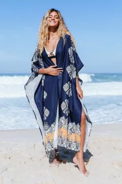 Cupshe Paislee Open Front Split Kimono