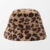 Cupshe Dynamic star Brown Leopard Fluffy Bucket Hat