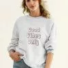Cupshe Charmed Gray Crewneck Sweatshirt
