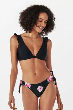 Cupshe Melody Floral Side Ties Ruffle Bikini