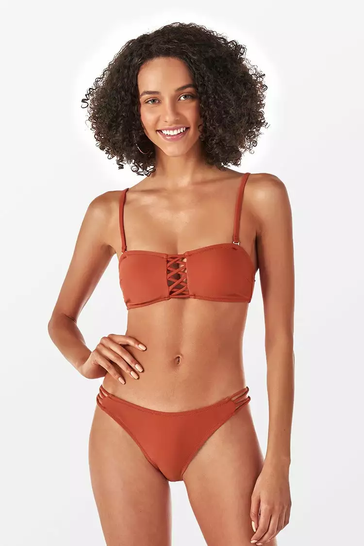 Cupshe Strappy Bandeau Bikini 1 Cupshe Strappy Bandeau Bikini