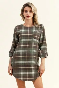 Cupshe Moriah Gingham Curved Hem Short Dress