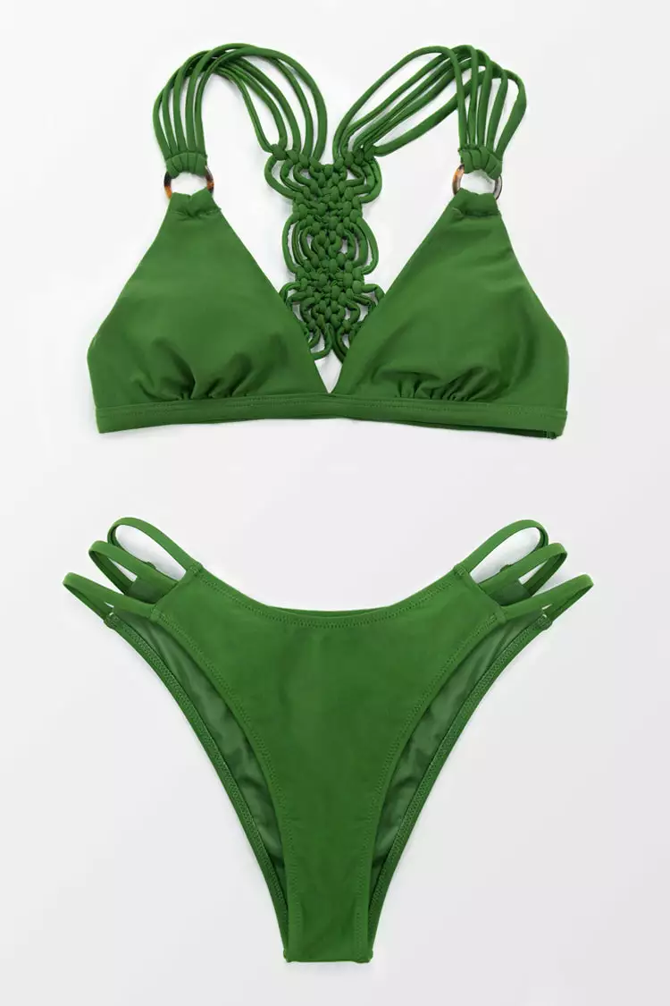 Cupshe Green Braided Back Bikini 4 Cupshe Green Braided Back Bikini - Image 4