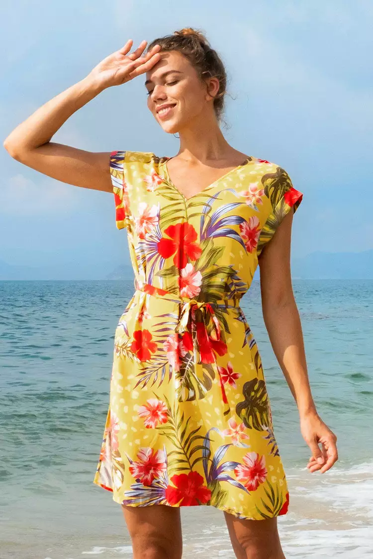 Cupshe Haisley Floral Wrap Short Dress 1 Cupshe Haisley Floral Wrap Short Dress