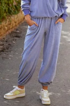 Cupshe Honeydew Purple Elastic Waist Sweatpants