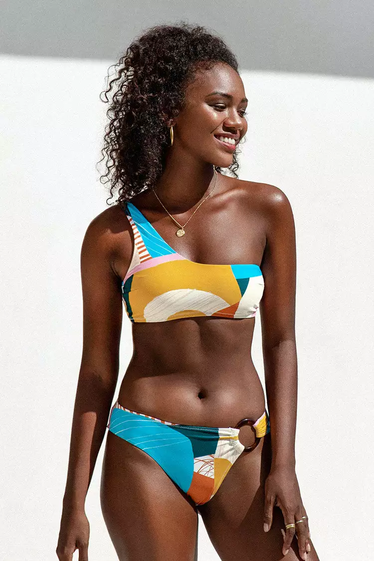 Cupshe Dana Abstract Print One Shoulder Bikini 4 Cupshe Dana Abstract Print One Shoulder Bikini - Image 4