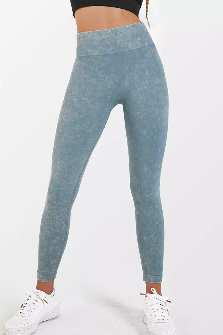 Cupshe Perfectly Blue High Waisted Leggings 1 Cupshe Perfectly Blue High Waisted Leggings