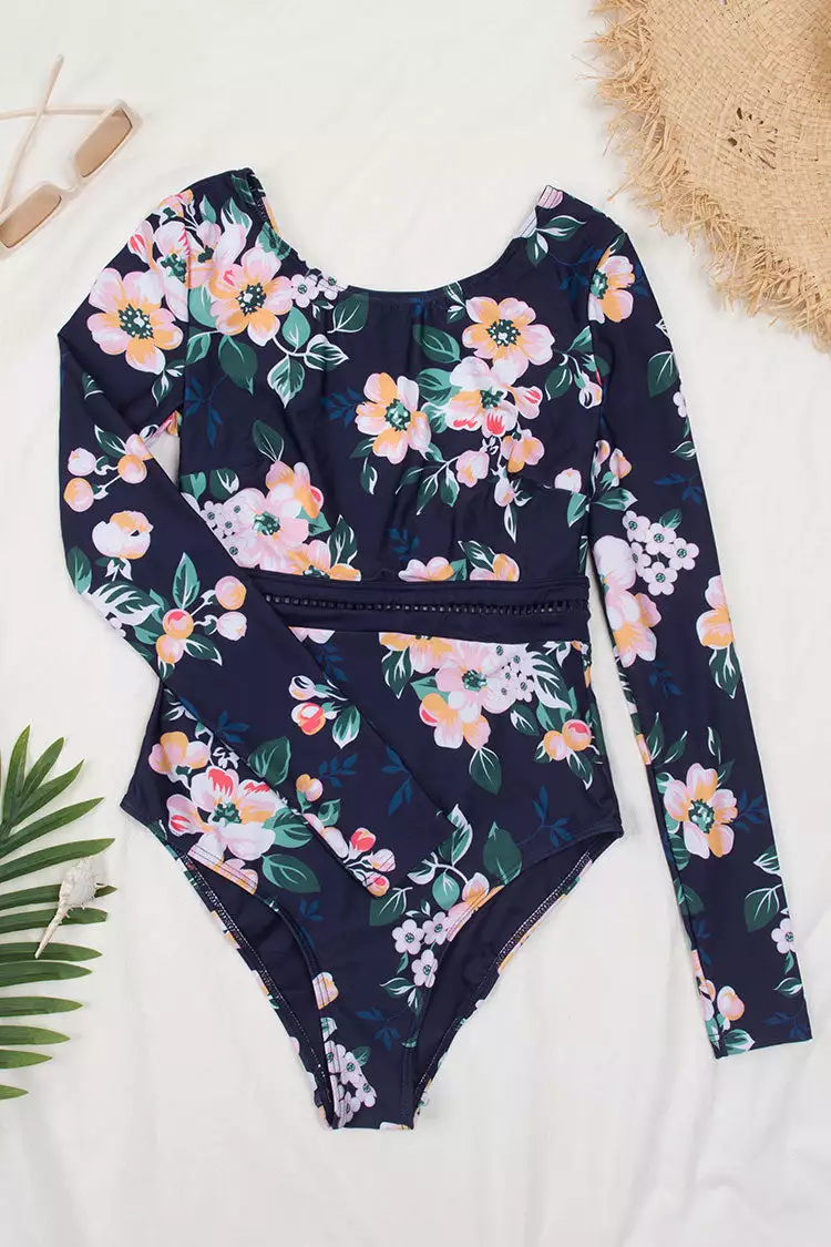 Cupshe Secret Garden Long Sleeve One Piece Swimsuit 3 Cupshe Secret Garden Long Sleeve One Piece Swimsuit - Image 3