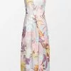 Cupshe Liliana Leafy Plunge Unique Hem Maxi Slip Dress