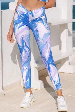 Cupshe Spring Fling Marble Elastic High Waisted Leggings