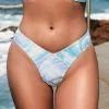 Cupshe Neon Waves Merrow Edge Cheeky Hipster Bikini Bottom