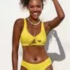 Cupshe Briar Yellow Hollow Out Lace Up Ruched Bikini