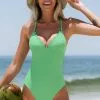 Cupshe Joyful Retro Scalloped One Piece Swimsuit