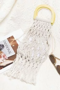 Cupshe Beachwood Braided Satchel Bag