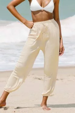 Cupshe Kaylani Drawstring Waist Cover Up Pants