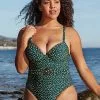 Cupshe Leopard O-Ring Plus Size One Piece Swimsuit