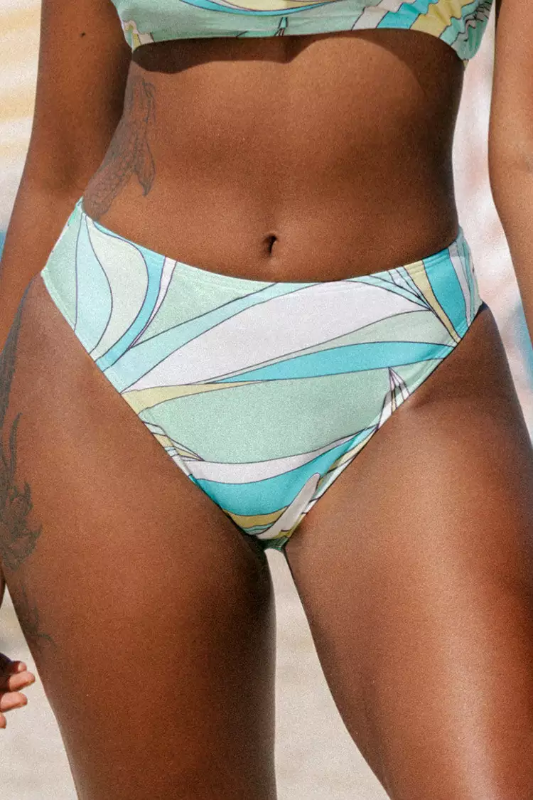 Cupshe Retro Dreaming Cheeky High Leg High Waist Bikini Bottom 1 Cupshe Retro Dreaming Cheeky High Leg High Waist Bikini Bottom