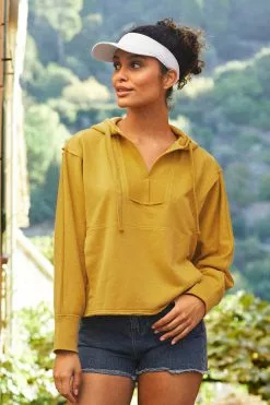 Cupshe Kiwiberry Yellow Long Sleeve Hoodie