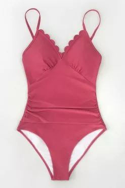 Cupshe Dark Coral Scallop Trimmed One Piece Swimsuit 12 Cupshe Dark Coral Scallop Trimmed One Piece Swimsuit -Deals Cupshe Store 1 5700bfa7 17ce 48c3 9f7d ea489a0bfe1c