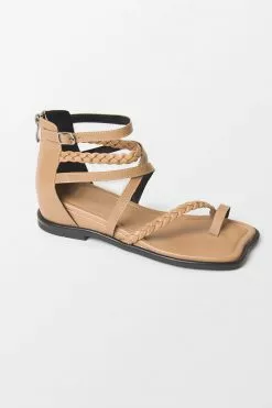 Cupshe Ambrosia Brown Open Toe Flat Sandals
