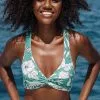 Cupshe Fiona Floral Twist Crisscross Tie Back Bikini Top