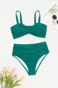 Cupshe Emerald Crisscross Plus Size Bikini & High Waist Bottom Set 6 Cupshe Emerald Crisscross Plus Size Bikini & High Waist Bottom Set -Deals Cupshe Store 1 5c330eed aace 428d 9d4c 0af0e71cae83