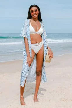 Deals Cupshe Store 46 Cupshe Gracelyn Half Sleeve Open Front Maxi Kimono