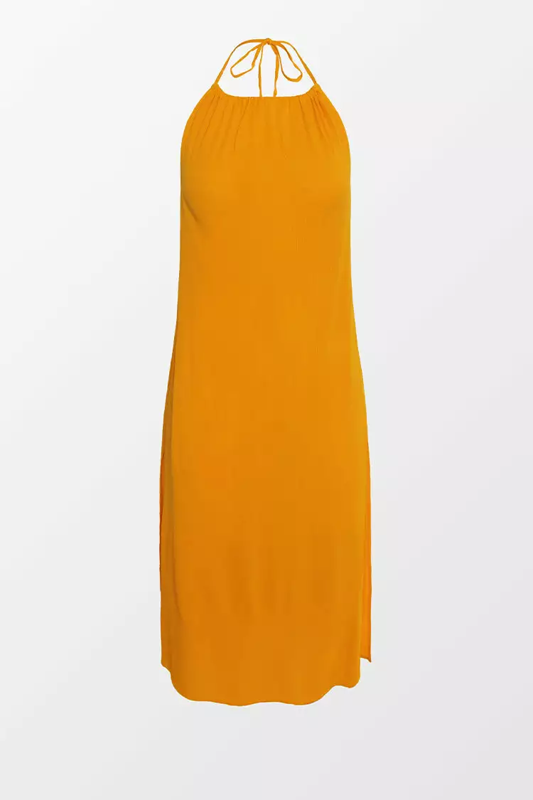 Cupshe Haleigh Orange Backless Split Tea Length Dress 3 Cupshe Haleigh Orange Backless Split Tea Length Dress - Image 3