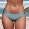 Cupshe Shangrila Solids Shirred Tab Hipster Bikini Bottom