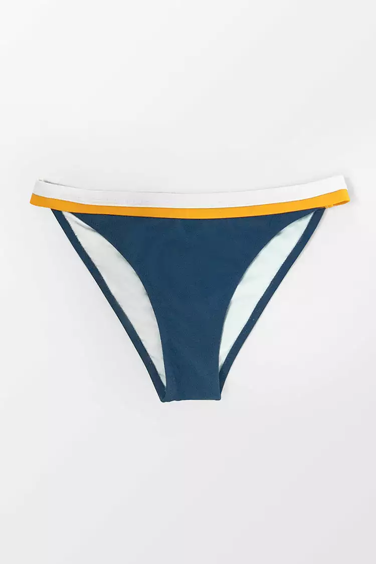 Cupshe White and Orange Trim Bikini Bottom 3 Cupshe White and Orange Trim Bikini Bottom - Image 3