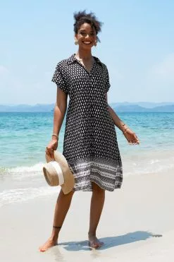 Cupshe Ophelia Boho Print Buttoned Dress