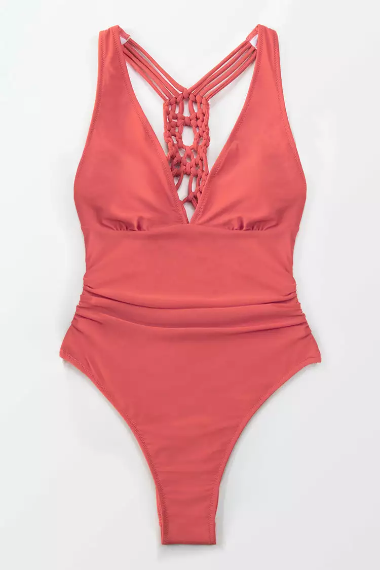 Cupshe Braided Back and Strappy One Piece Swimsuit 2 Cupshe Braided Back and Strappy One Piece Swimsuit - Image 2