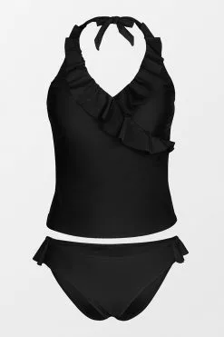 CUPSHE Angelique Black Ruffle Halter Tankini -Deals Cupshe Store 1 648c2d8f a08d 4c4e b8e5 791cf197fe6d