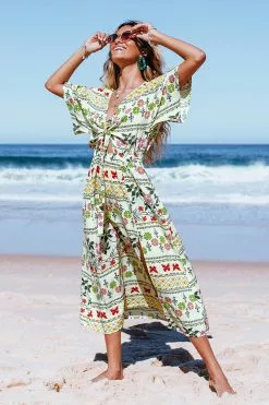 Cupshe Ellison Floral Tie Front Dress