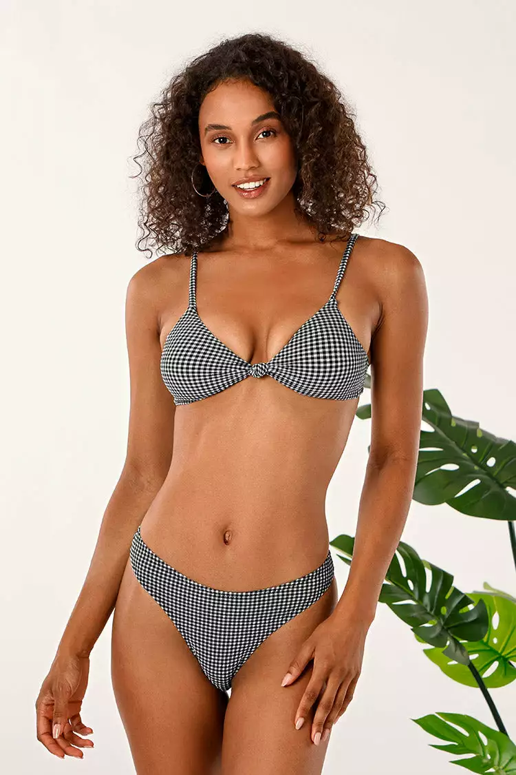 Cupshe Cute Gingham Knotted Low Rise Bikini 3 Cupshe Cute Gingham Knotted Low Rise Bikini - Image 3