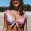 Cupshe Floral Impressions Bunny Tie Bralette Bikini Top