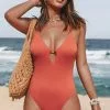 Cupshe Charmed Romance Strappy Plunge One Piece Swimsuit
