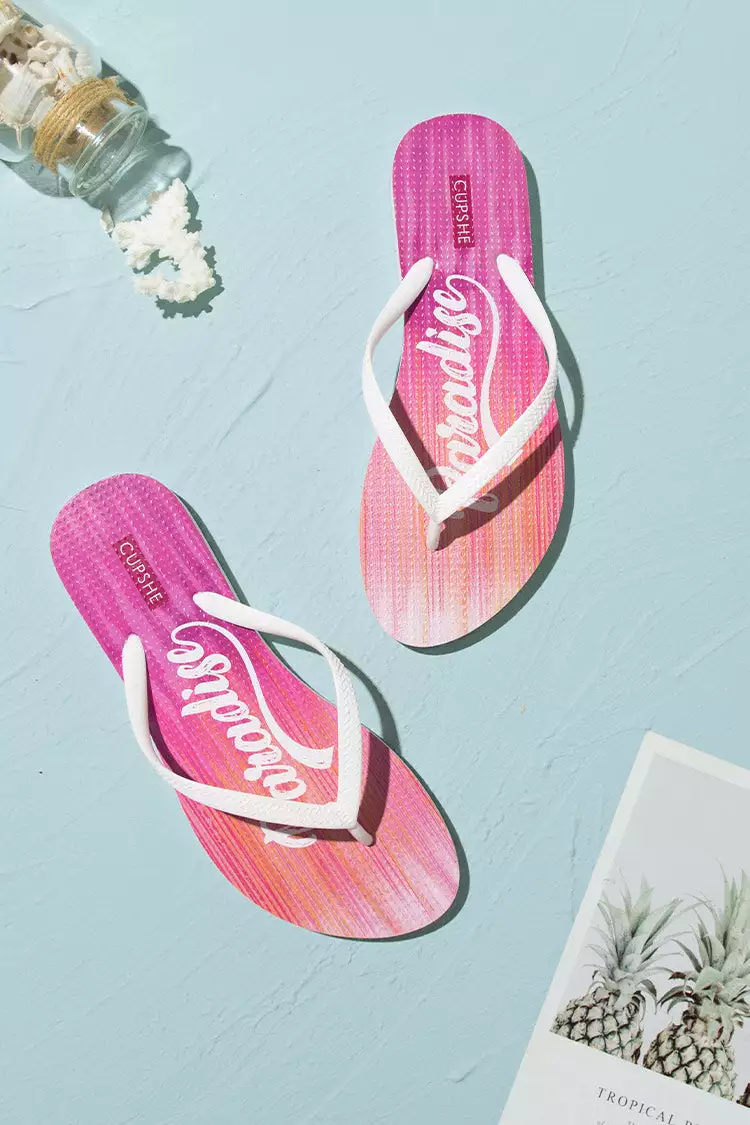 Cupshe Sunrise Gradient Flip Flops 1 Cupshe Sunrise Gradient Flip Flops