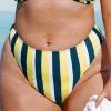 Cupshe Michelle Striped Plus Size Bikini Bottom