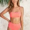 Cupshe Hayden Textured Scalloped Trim Bikini