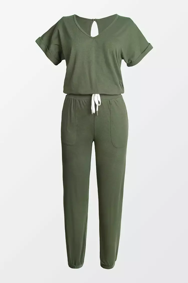 Cupshe Daydream V-neck Double Pocket Jumpsuit 3 Cupshe Daydream V-neck Double Pocket Jumpsuit - Image 3