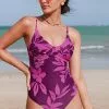 Cupshe Daydream Blossom Wrap Front One Piece Swimsuit